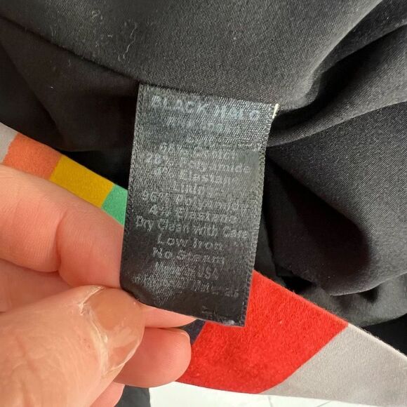 Black Halo Amorie sheath dress in colorful prismatic print size 8 - Picture 9 of 11